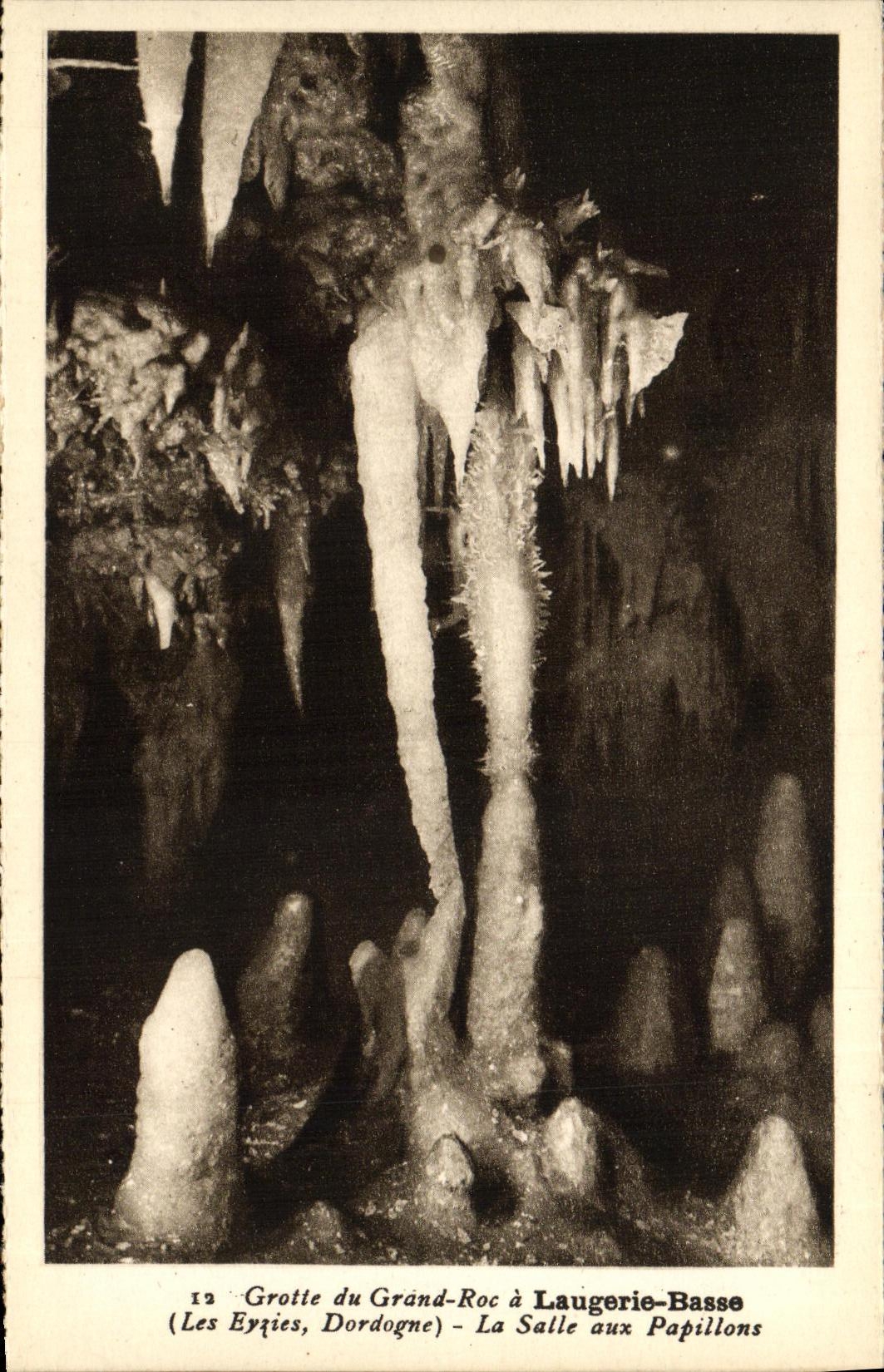 Grotte du Grand-Roc à Laugerie-Basse (Les Eyries, Dordogne) — La Salle aux Papillons — Phototypie Hélio, Limoges
