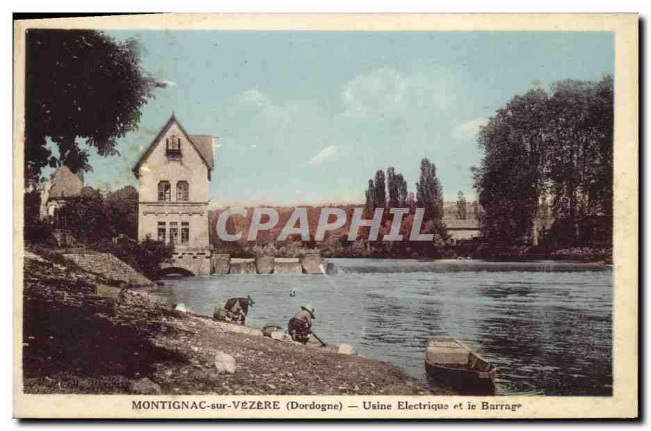 Montignac-sur-Vézère (Dordogne) — Usine Électrique et le Barrage