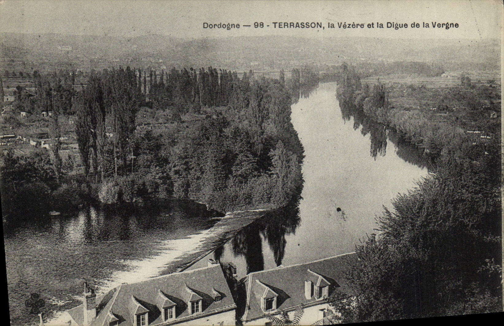 Terrasson — Fluss Vézère und Damm der Vergne — Dordogne — 98