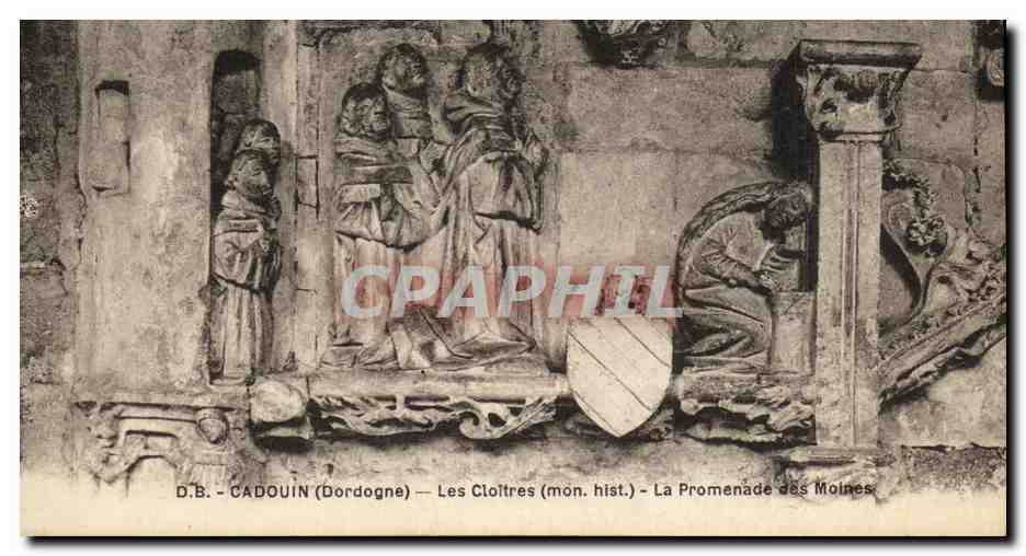 Les Cloîtres (mon. hist.) — La Promenade des Moines — D.B. CADOUIN (Dordogne)