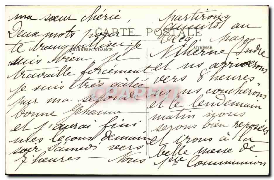 CROZANT (Creuse) — Les Villas et Vue des Ruines — Éditeur inconnu, n° 14 — Rückseite