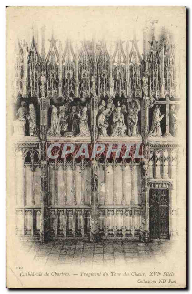 CPA Chartres La Cathedrale Fragment du Tour du Choeur