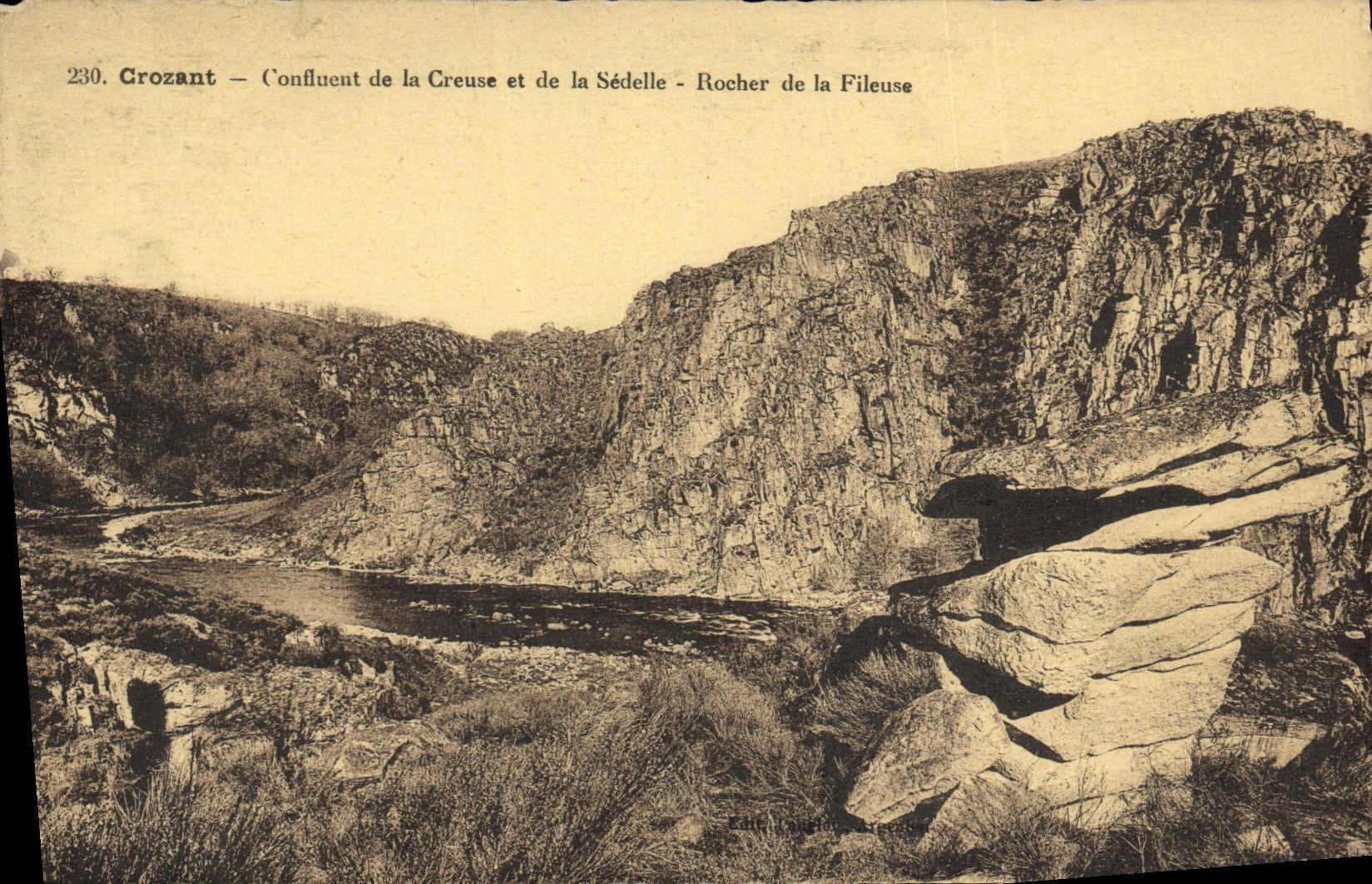 Grozant — Confluent de la Creuse et de la Sédelle — Rocher de la Fileuse — n° 230