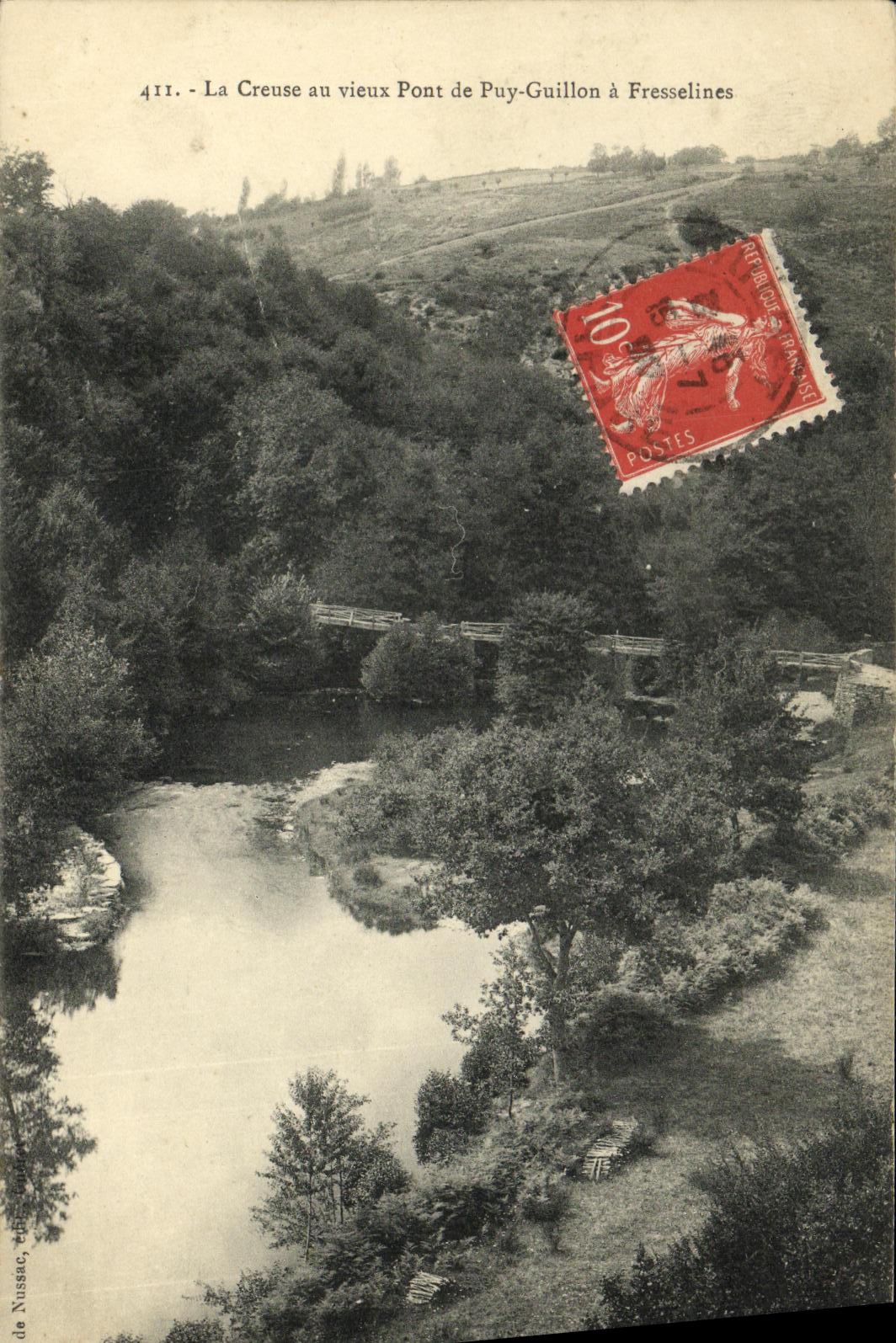 La Creuse au vieux Pont de Puy-Guillon à Fresselines — Nussac, n°411