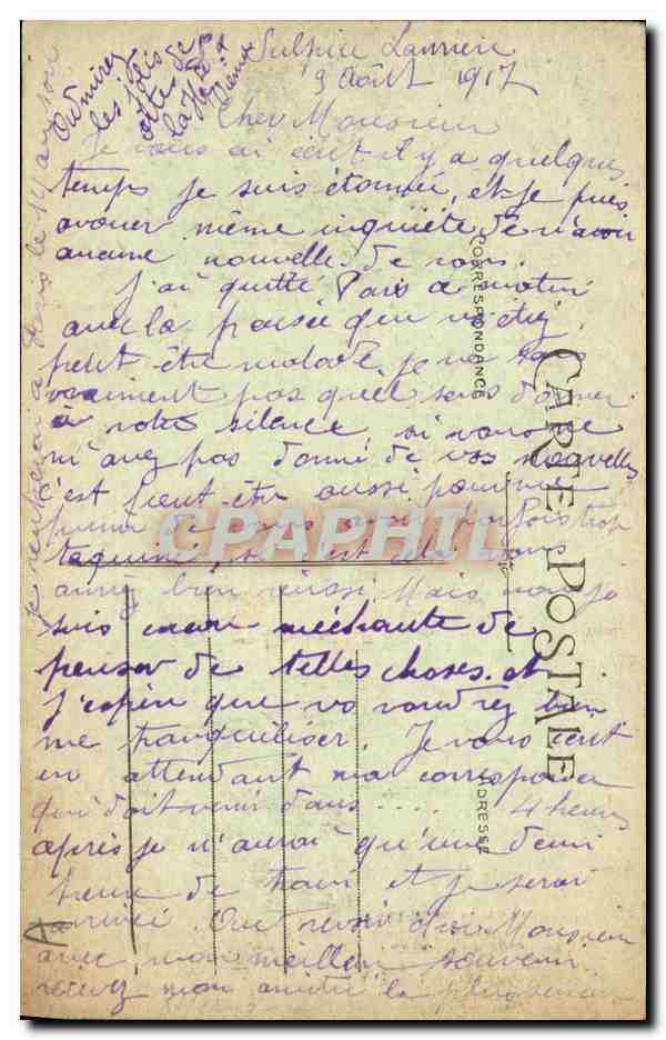 La Creuse pittoresque — Les Bords du Thaurion entre Vallière et Royère — PM, n°1027 — Verso