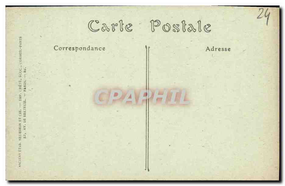CPA Perigueux Interieur de la Basilique la Grande Nef Prise du Choeur Orgue — Rückseite