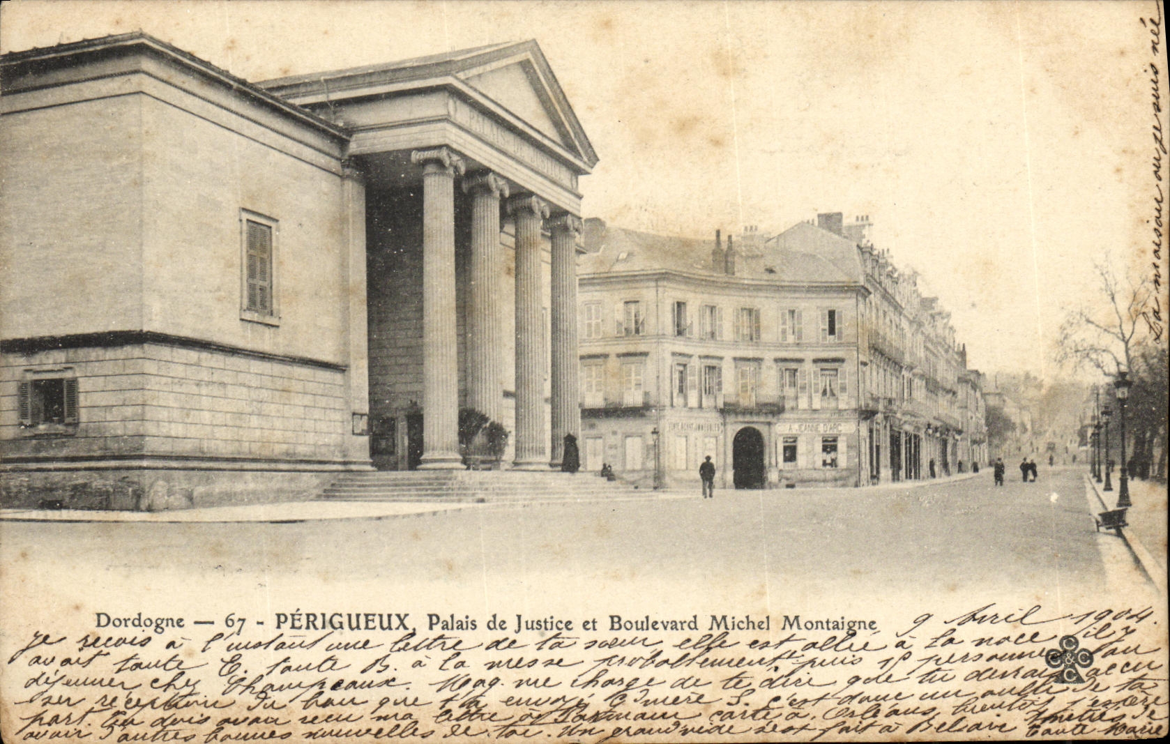 CPA Perigueux Palais de Justice et Boulevard Michel Montaigne