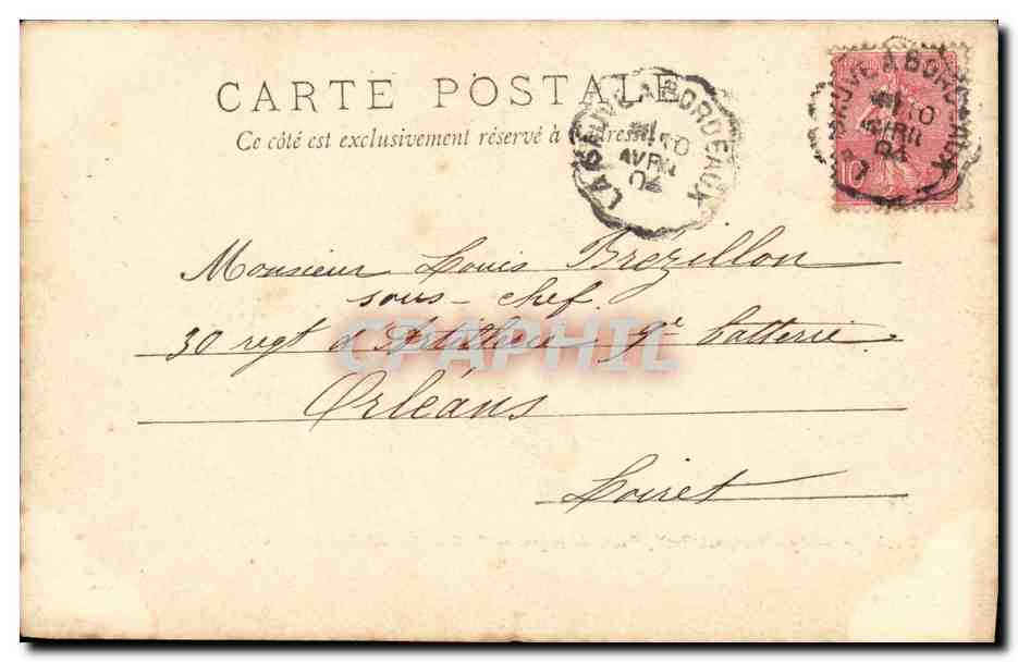 CPA Perigueux Palais de Justice et Boulevard Michel Montaigne — Rückseite