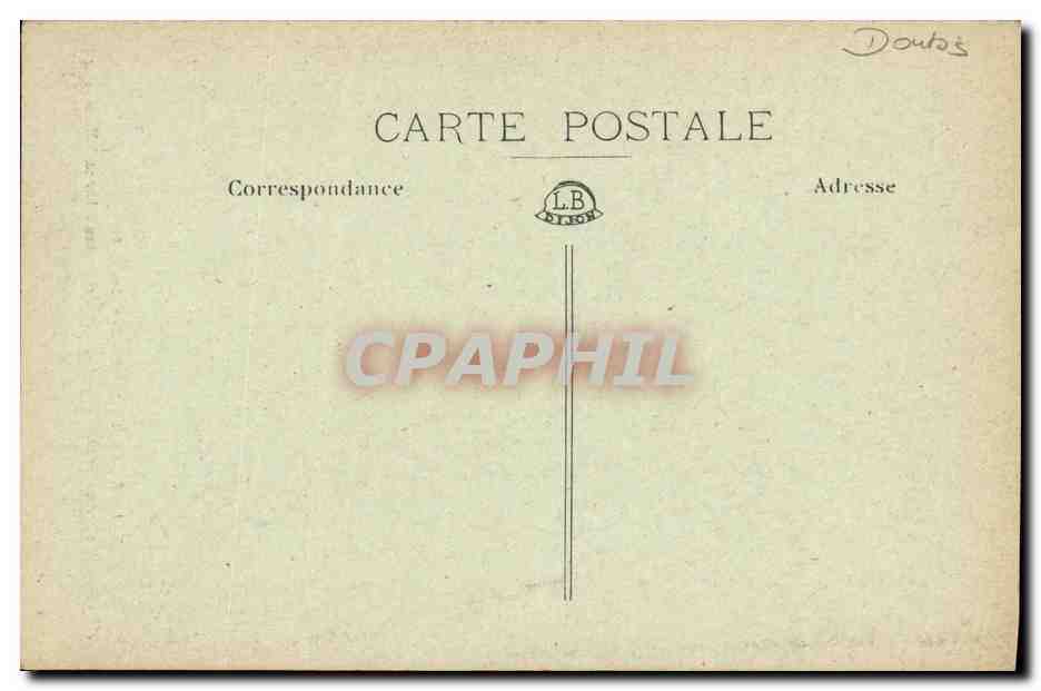 Les Sites Pittoresques de Franche-Comté — Route du Col des Roches à Lac-ou-Villers — Percée du Rocher des deux écussons — C.L.B — Rückseite