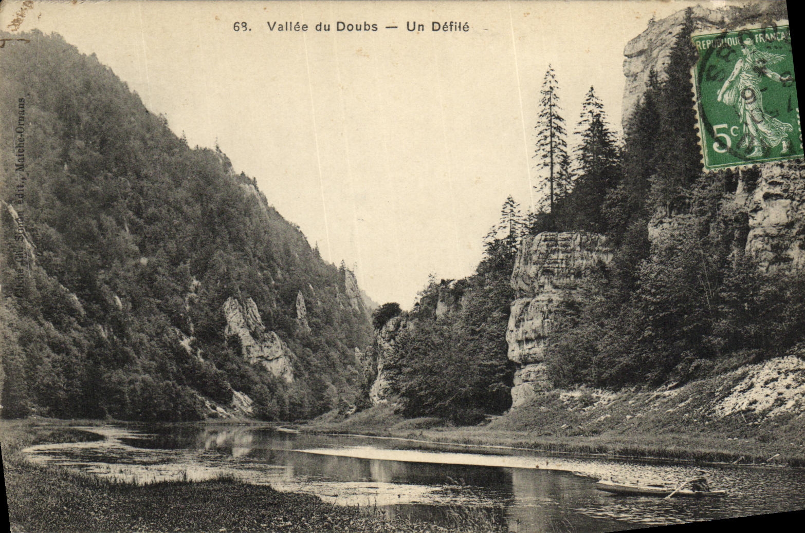 Vallée du Doubs — Un Défilé — Éditeur : Simon, Mathe-Orgnans, n°69