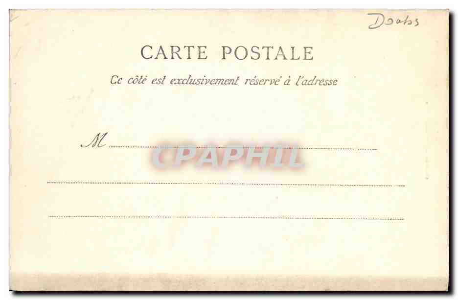 Frontière Franco-Suisse — Les Rapides du Doubs — Cliché Ch. Simon à Maîche, Doubs — Verso