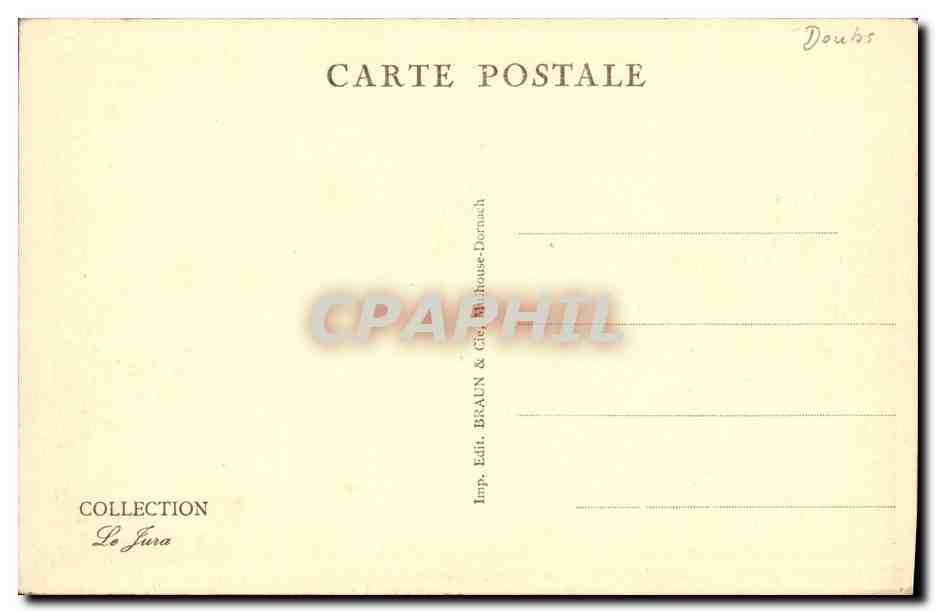 CPA Villers Le Lac Point de depart pour le Saut du Doubs — Rückseite