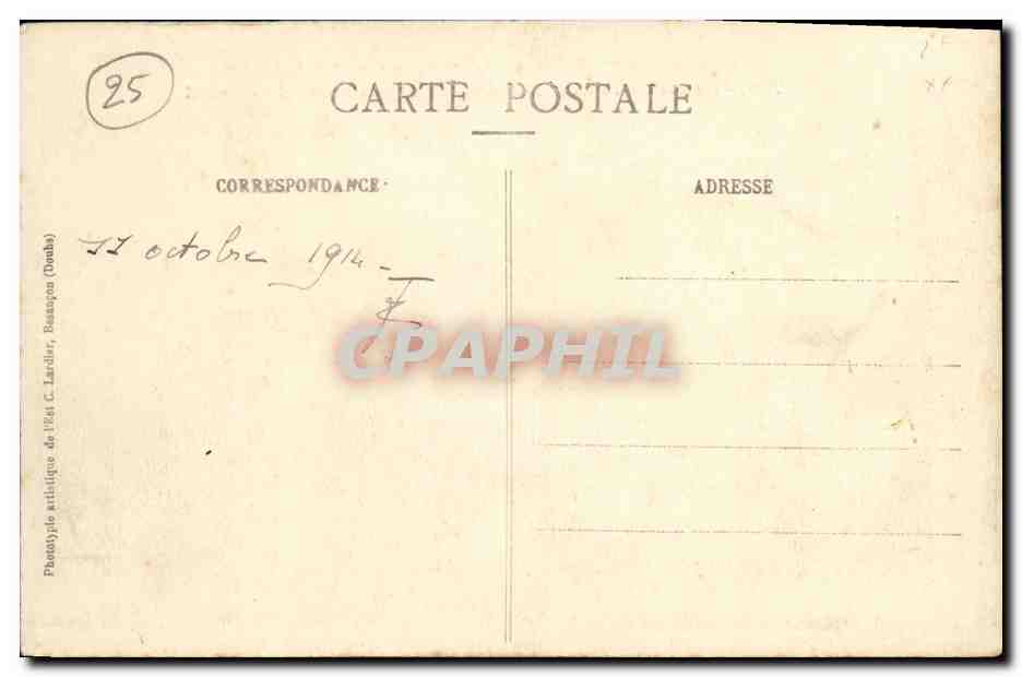 CPA Vallee de la Loue Ornans Vue Partielle en aval — Back