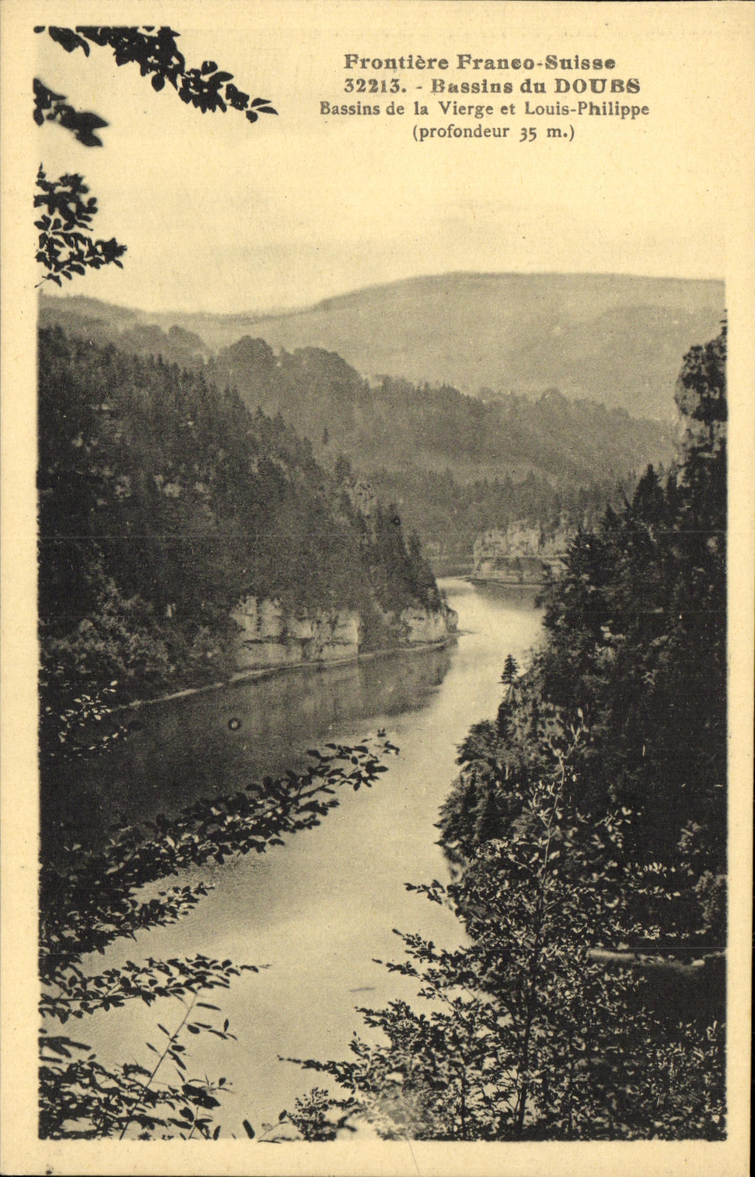 Frontière Franco-Suisse — Bassins de la Vierge et Louis-Philippe (profondeur 35 m.) — Éditions C. L. R. Besançon