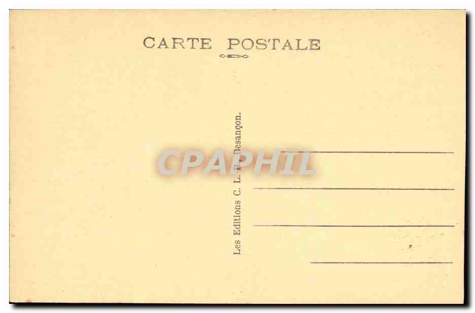 Entrée des Bassins du Doubs — Rocher de la Casquette et Table d'Hercule — Frontière Franco-Suisse — Éditions C. L. Desançon, n° 839 — Reverso