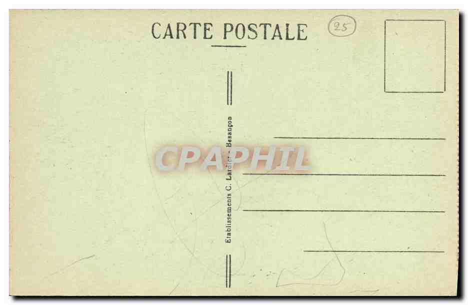 Bassins du DOUBS — Le dernier Bassin avant le Saut — Frontière Franco-Suisse — Éditeur C. Lardier, n° 917 — Reverso