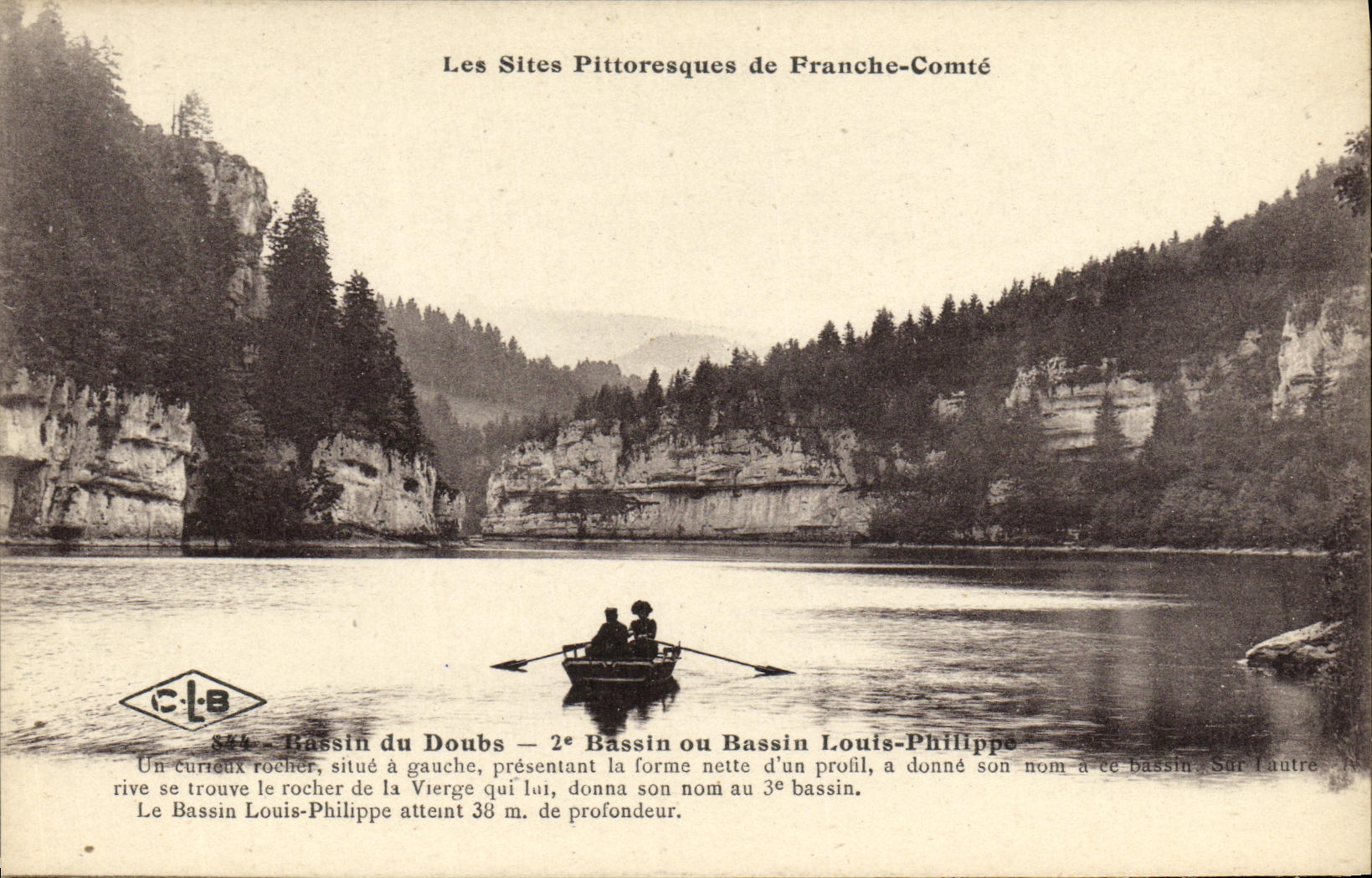 Bassin du Doubs — 2e Bassin ou Bassin Louis-Philippe — Les Sites Pittoresques de Franche-Comté — C.L.B. Édition