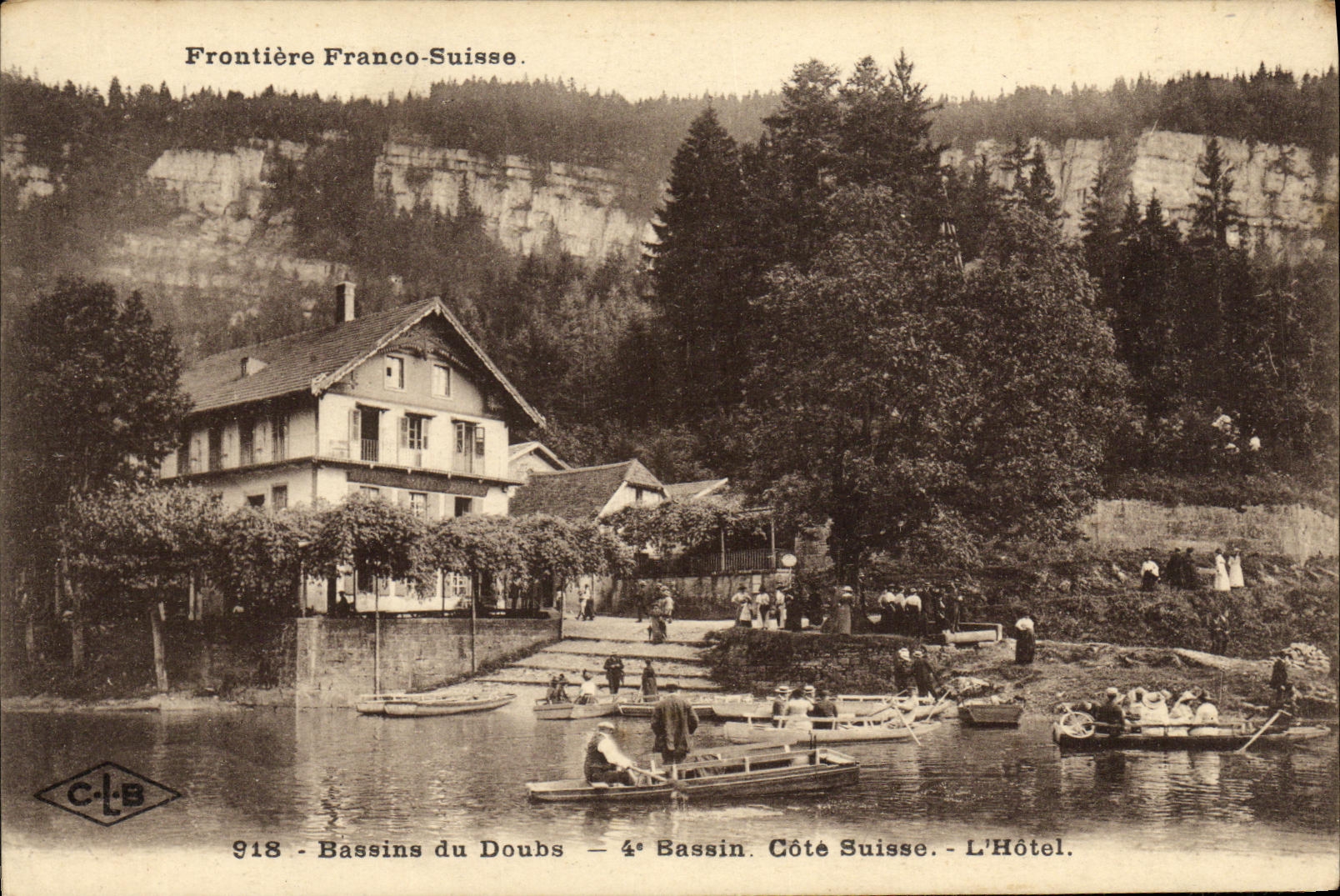 French-Swiss Border — Bassins du Doubs, 4th Basin, Swiss Side — The Hotel — C-L-B, n°918