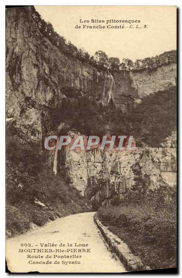 CPA Vallee de la Loue Mouthier Hte Pierre Route de Pontarlier Cascade de Syratu