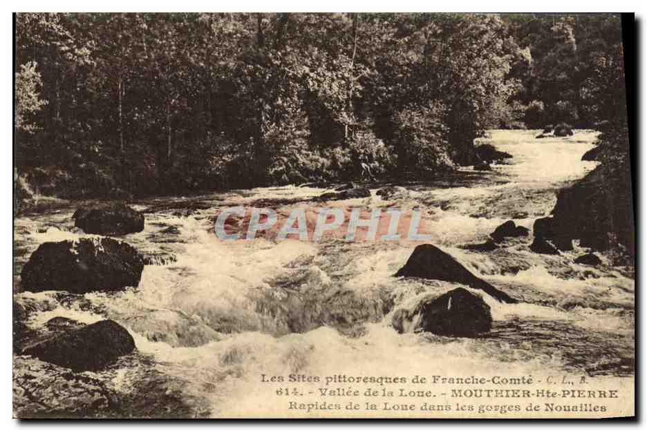 CPA Vallee de la Loue Mouthier Hte Pierre Rapides de la Loue dans les gorges de Nouailles