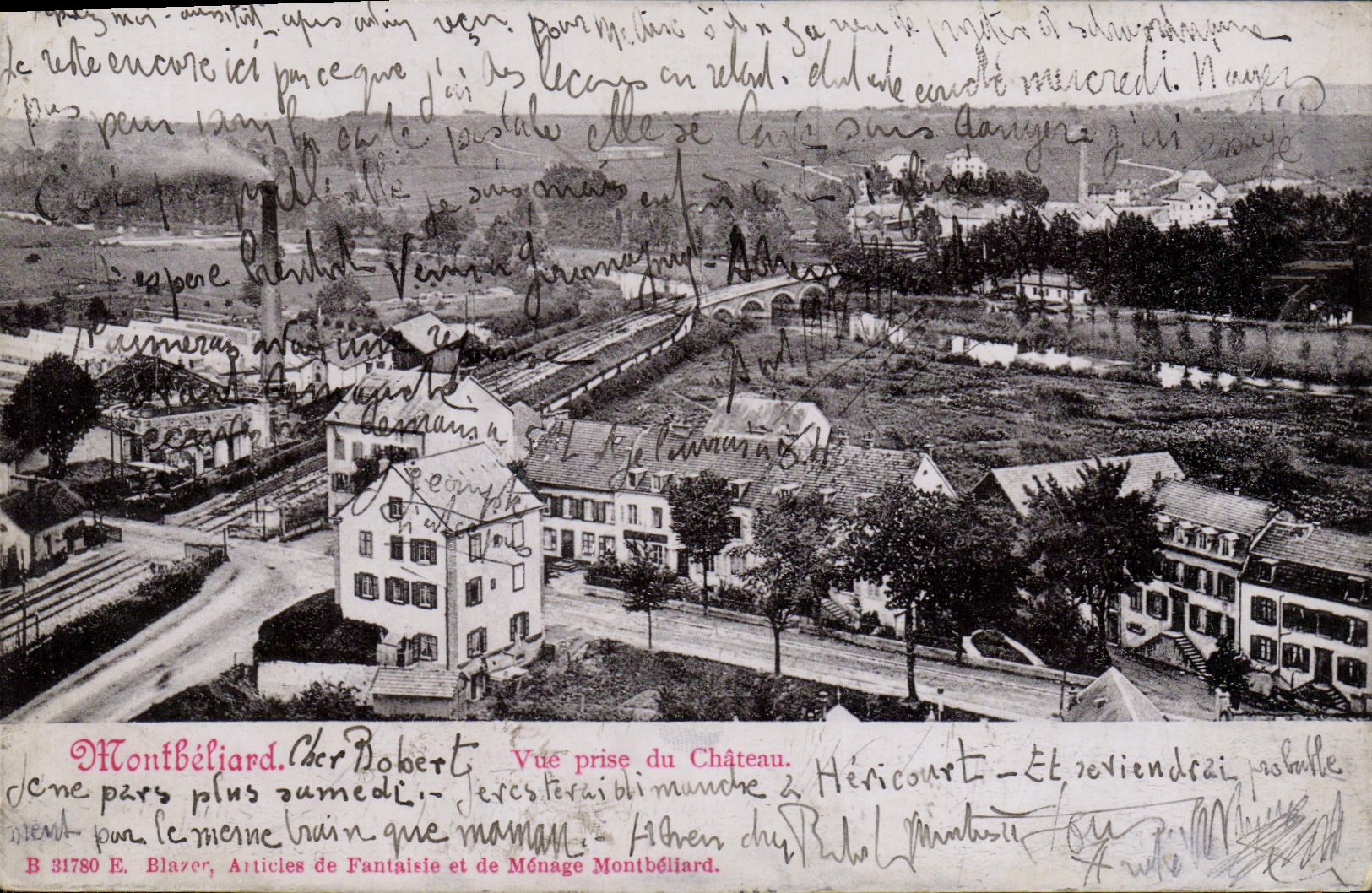 CPA Montbeliard Vue Prise du Chateau