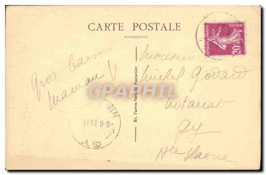 CPA Environs de Pontarlier La Grotte de Romouot — Rückseite