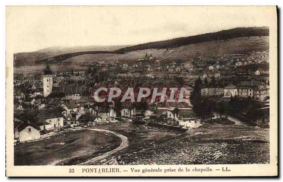 CPA Pontarlier Vue generale prise de la chapelle