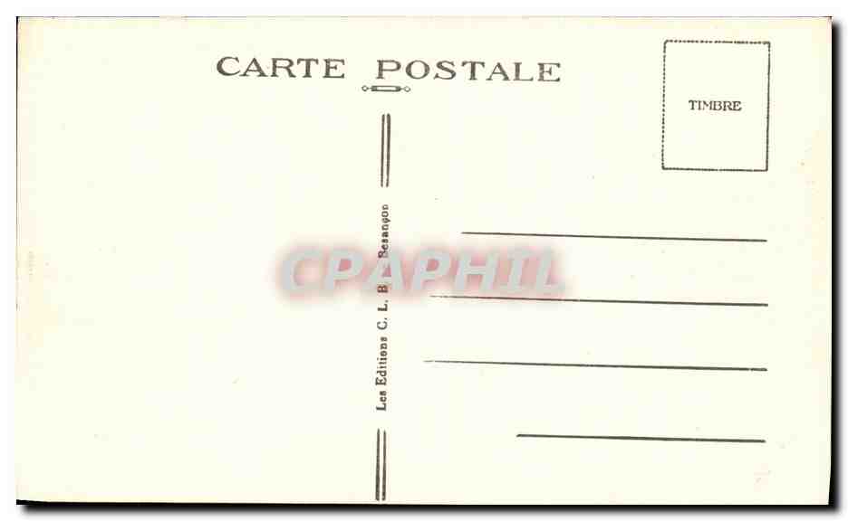 CPA Besancon les Bains Square Castan Porte Noire et Cathedrale Saint Jean — Rückseite