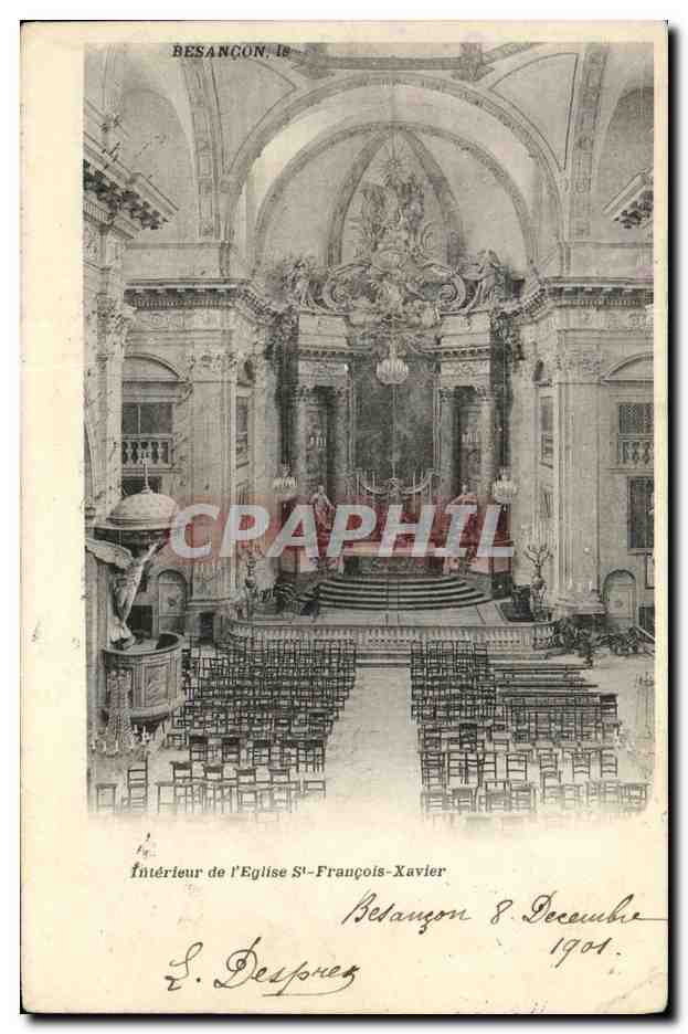 CPA Interieur de l Eglise St Francois Xavier 