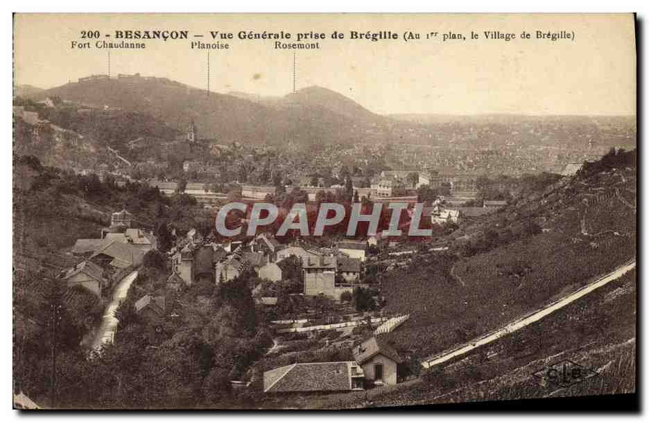 CPA Besancon Vue Generale prise de Bregille