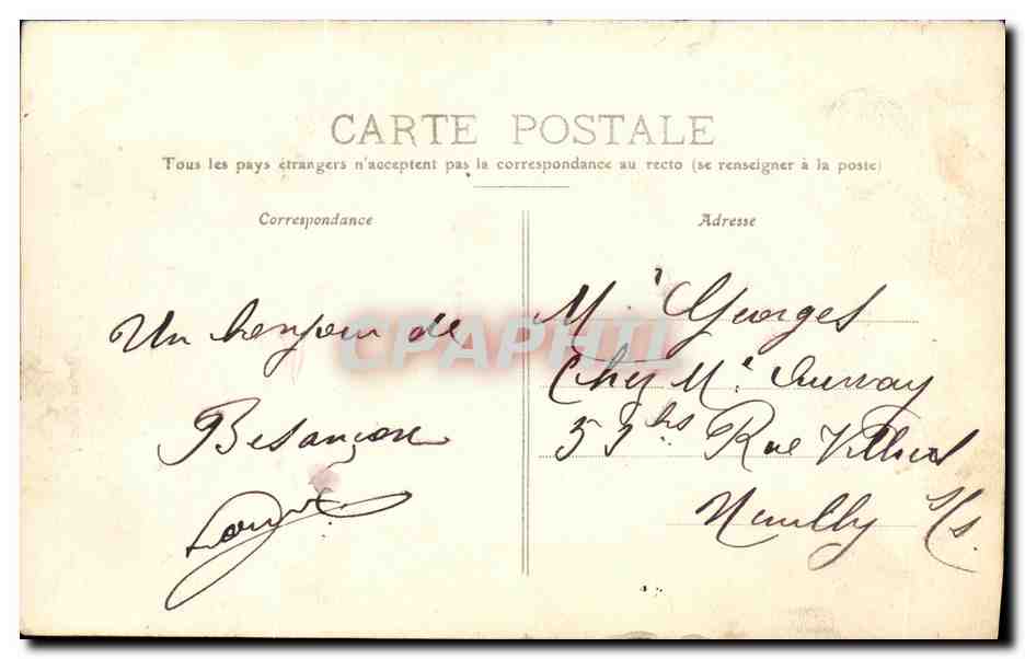 CPA Besancon Le Square St Jean Vestiges Romains Enfants tres animee  — Verso