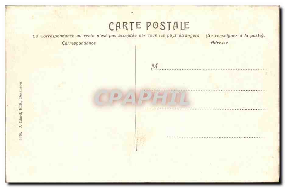 CPA Besancon Barrage de Micaud et la Citadelle — Rückseite