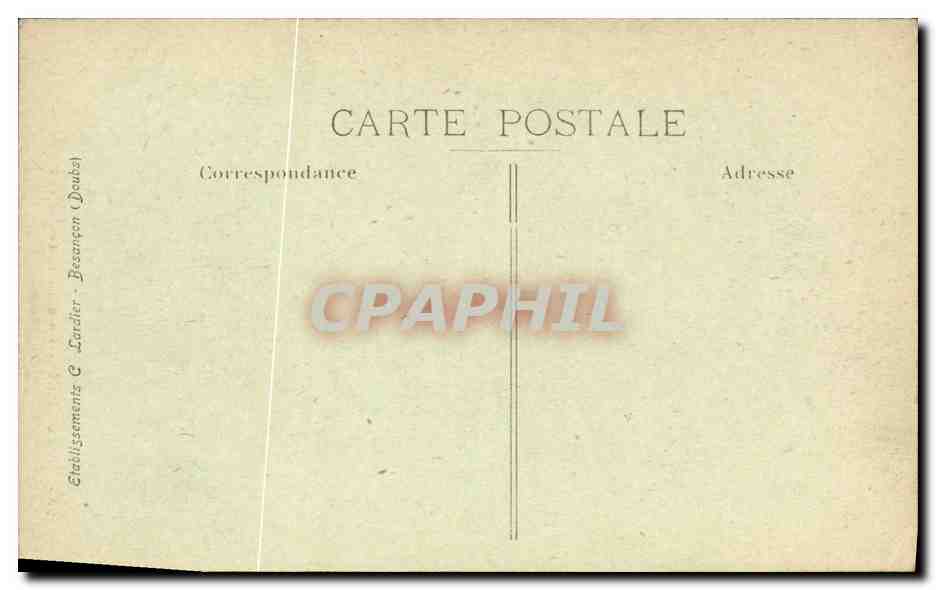 CPA Besancon Palais Granvelle et Grande Rue Enfants Velo — Rückseite