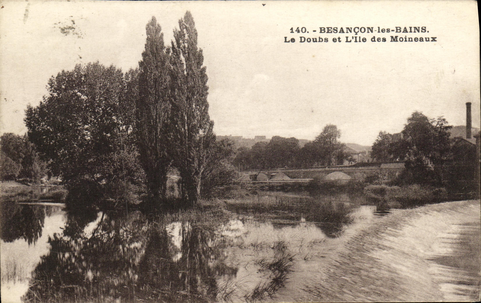 Besançon-les-Bains — Le Doubs et L'Île des Moineaux — Éditions C. L. B.