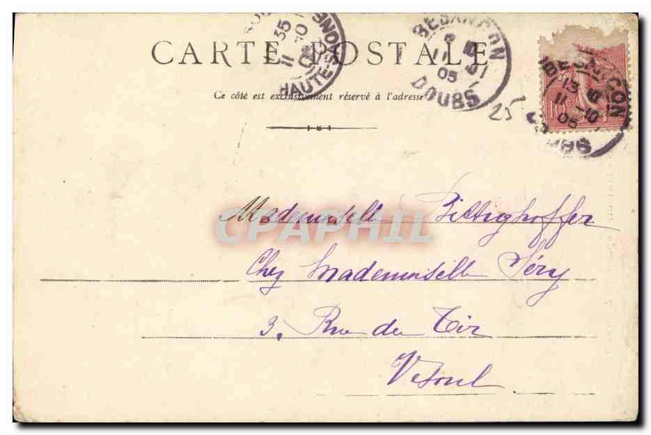 CPA Besancon Maison espagnole a Rivotte — Rückseite