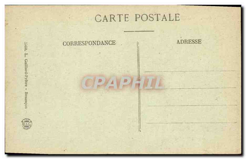 Besançon — Das Casino und das Hotel des Bains — Verlag L. Gaillard-Piètre, Nr. 488 — Rückseite