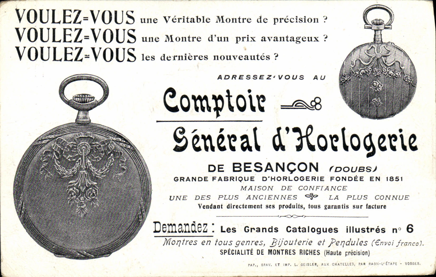 Besançon — Colonnes romaines — Cliché Veulet, Besançon