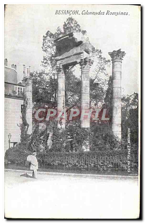 Besançon — Colonnes romaines — Cliché Veulet, Besançon — Reverso