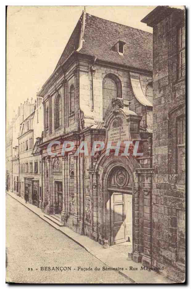 CPA Besancon Facade du Seminaire Rue Megevand