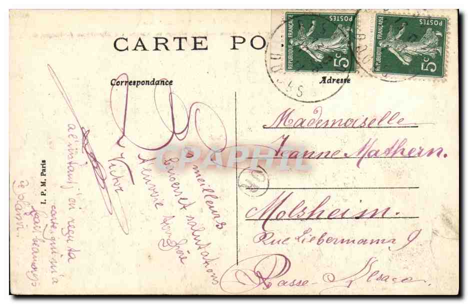 CPA Besancon Historique Le Doubs a Casamene et l Usine a gaz Dans le fond village de Velotte a kilometres de Besancon — Rückseite