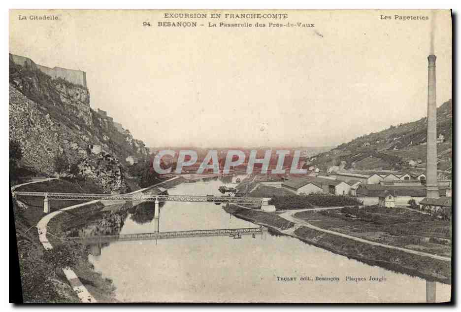 CPA Besancon La passerelle de Pres de Vaux 