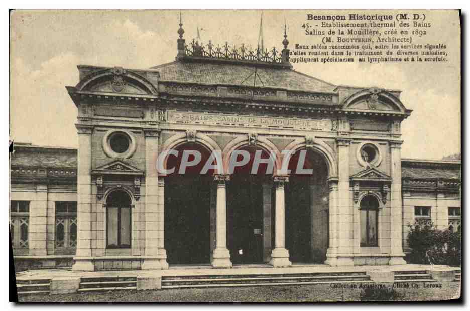 CPA Besancon Historique Etablissement thermal des Bains Salins de la Mouillere cree en 