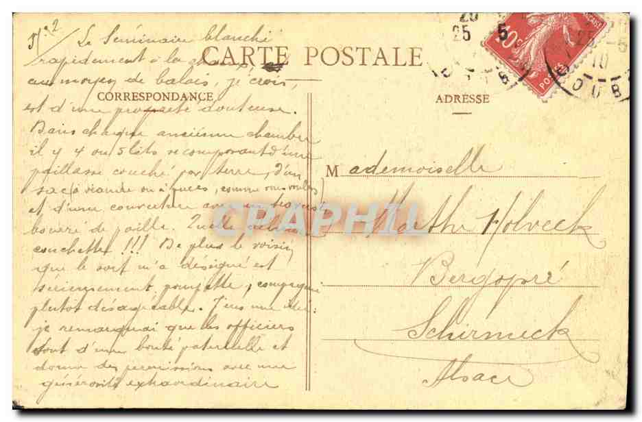 CPA Besancon les Bains Porte Rivotte — Rückseite