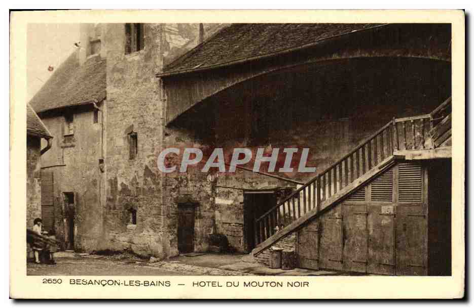 Besançon-les-Bains — Hôtel du Mouton Noir — éditeur impr. Braun & Cie, Mulhouse-Dorfach
