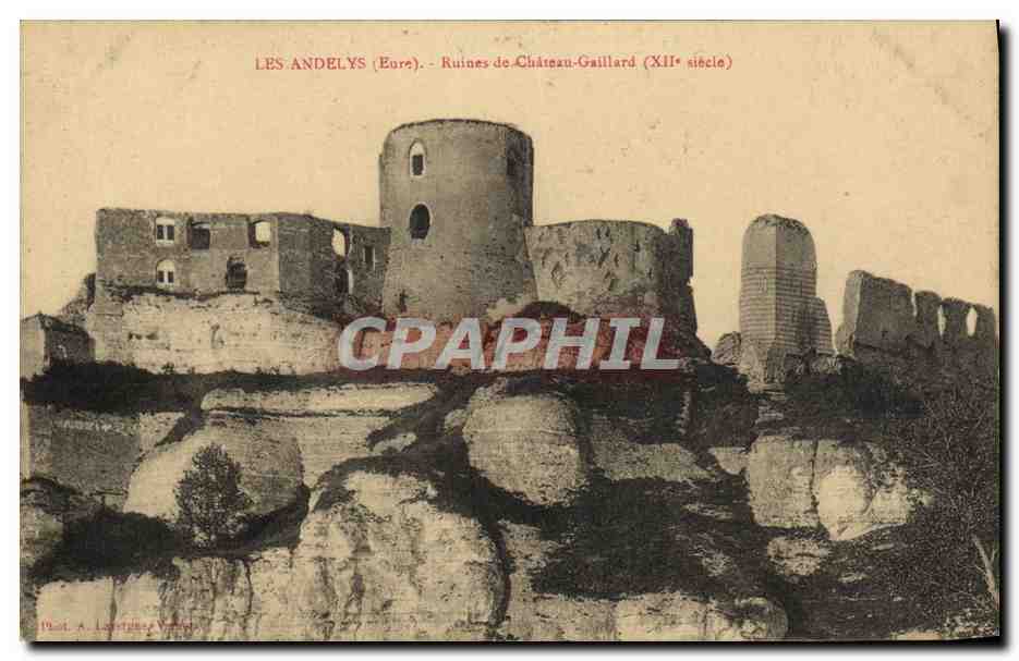 Les Andelys (Eure) — Ruines de Château-Gaillard (XIIe siècle) — Phot. A. Lauture & Veuve