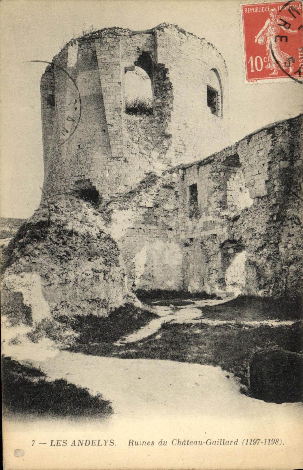 Les Andelys — Ruines du Château-Gaillard (1197-1198) — éditeur non visible, n° de série 7