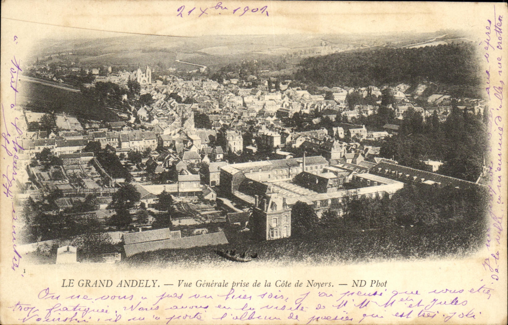 Le Grand Andely — Vue Générale prise de la Côte de Noyers — ND Phot