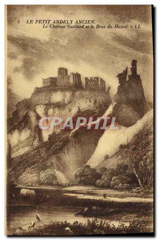 CPA Le Petit Andely Ancien Le Chateau Gaillard et le Bras du Hamel