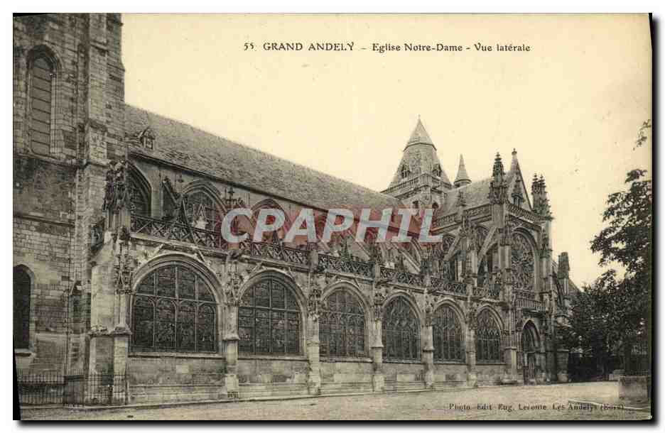CPA Grand Andely Eglise Notre Dame Vue laterale