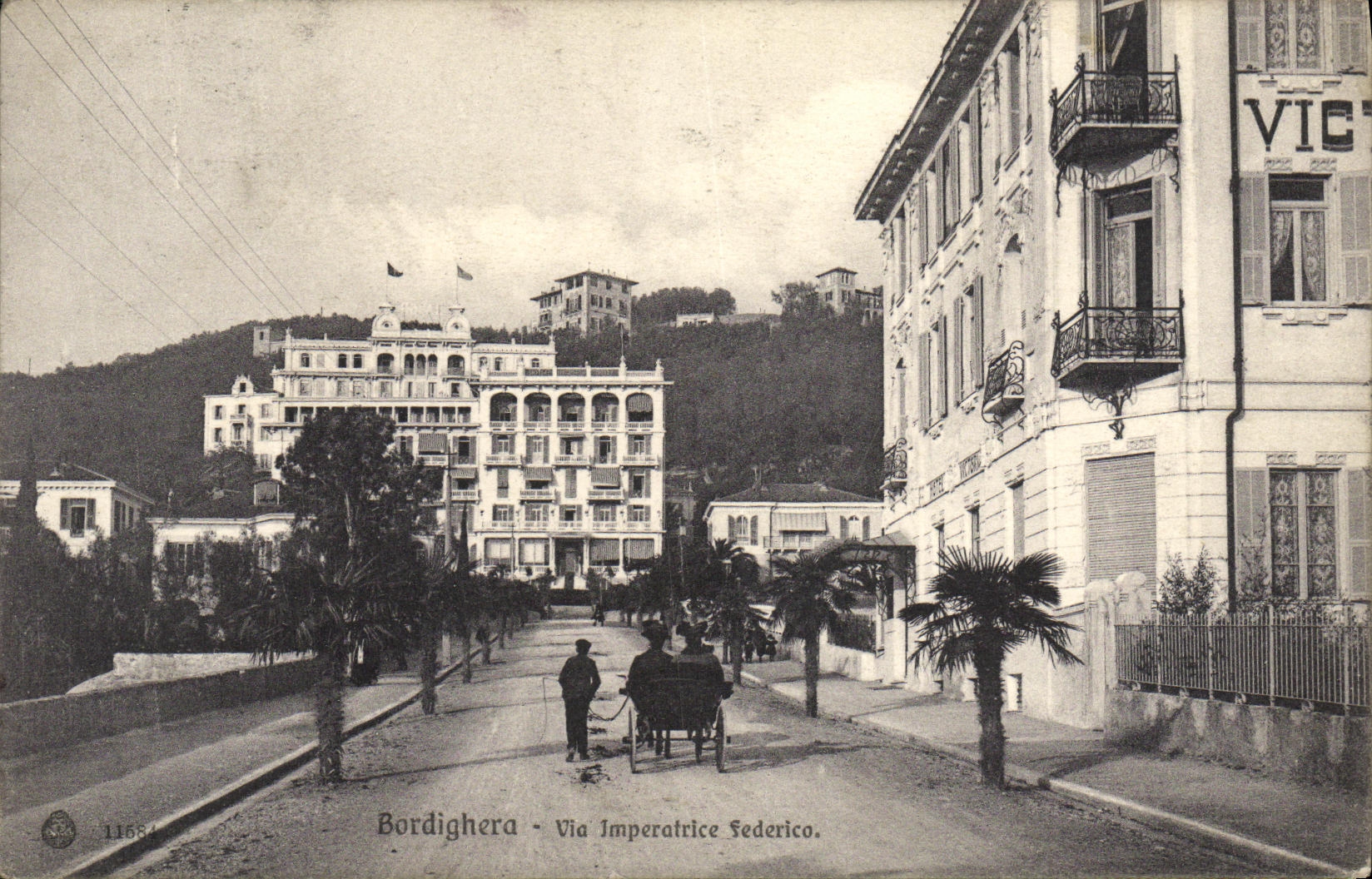CPA Bordighera Via Imperatrice Federico
